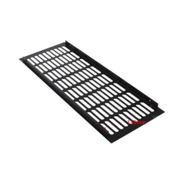 Imagem de Grelha De Ventilação Retangular De Alumínio Preta De 150mm Para Armári