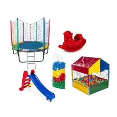 Imagem de Cama Elástica Pula Pula 1,83m + Piscina de Bolinhas 1,00m Quadrada + 5