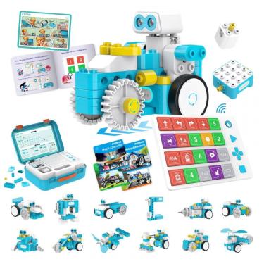 Imagem de WhalesBot C3 Pro - Kit Robô Programável 12 em 1 com Controle Remoto e Cartas de Programação Inteligentes para Crianças a partir de 4 anos