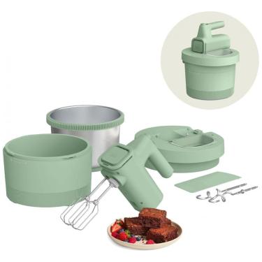 Imagem de Batedeira elétrica 2 em 1 BELLA 3,3L com tigelas dupla função 200W seaglass 110V