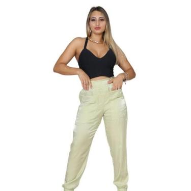 Imagem de Calça Alfaiataria Feminina Jogger - Rita - Stampalook, Verde, M