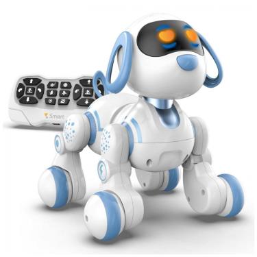 Imagem de Robô de controle remoto STEMTRON cachorro/gato interativo com toque música e dança azul