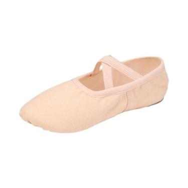 Imagem de Sapatilhas De Balé Para Meninas E Crianças, Sapatos De Dança Em Lona C