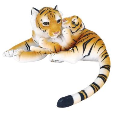 Imagem de Tigre de Pelúcia com filhote Fofy Toys Pelúcia Realista