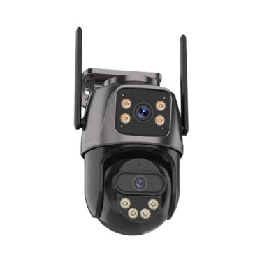 Imagem de Câmera IP PTZ WIFI De Lente Dupla 4K Para Exterior Com Detecção Humana