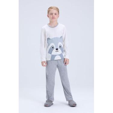 Imagem de Pijama Infantil Masculino de Inverno Guaxinim - Vida Costeira Oficial,