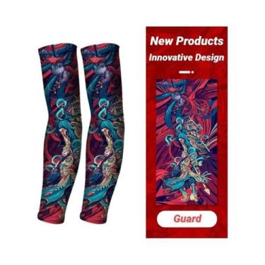 Imagem de Mangas De Braço Longas De Proteção Solar Para Verão, Sem Costura, Luva