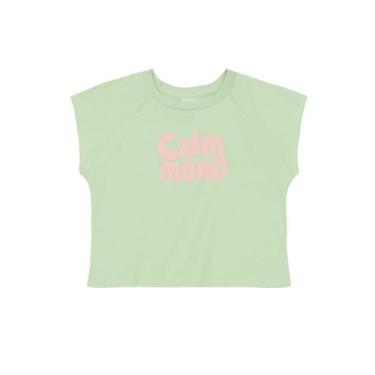 Imagem de Blusa infantil menina com estampa tropical Brandili, Verde, 14