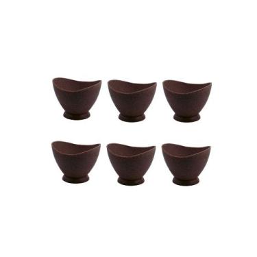 Imagem de Taça de Sobremesa Tigela Cumbuca Marrom Imbuia ECO 200ml 6un - EVO