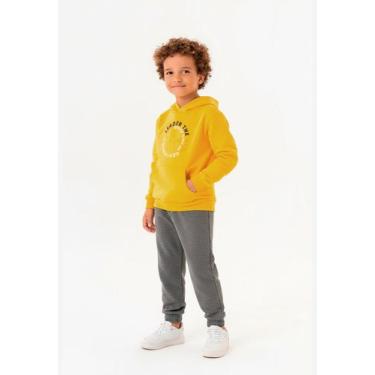Imagem de Conjunto Infantil em Moletom Guloseima, Amarelo, 6