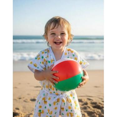 Imagem de Roupão de Banho Infantil 100 Algodão para Praia Piscina e Natação Até 