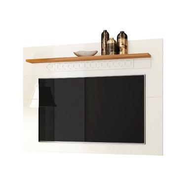 Imagem de Painel Home Win para TV até 65 Polegadas Off White Coral Liberty Móveis 160cm com Prateleira