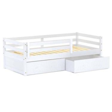 Imagem de Cama Infantil Dreams Com 02 Gavetas E Grade De Proteção Madeira Maciça