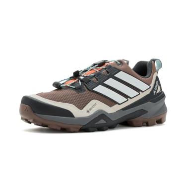 Imagem de adidas Tênis feminino Terrex Skychaser Gore-tex para caminhada, Earth Strata/Cinza/Semi Flash Aqua, 38