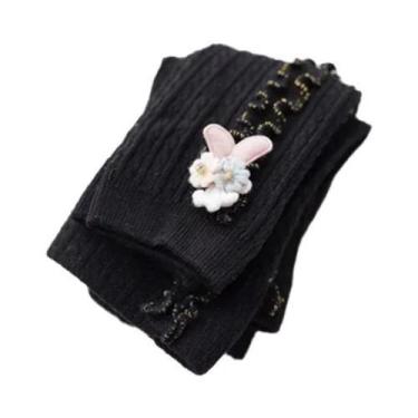 Imagem de Meias-calças De Malha Para Meninas, Leggings Quentes Para Outono E Inv