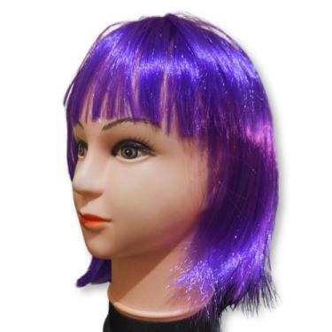 Imagem de Peruca Curta Para Fantasias de Festa - Lilás - Extra Festas