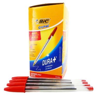 Imagem de Caneta Esferográfica Bic Clássica 1.0 Vermelha Caixa 50 Unid