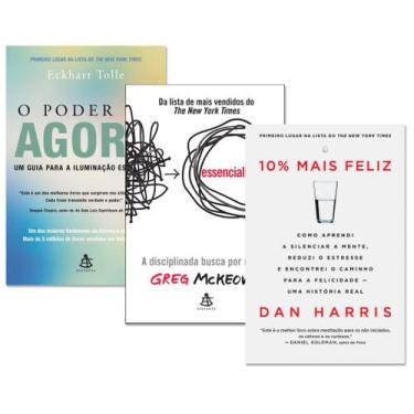 Imagem de KIT O Poder do Agora + Essencialismo + 10% Mais Feliz - Sextante