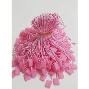 Imagem de Lacre de Autenticidade para Tags e Etiquetas em Roupas com Trava Interna Rosa Bebê 500...