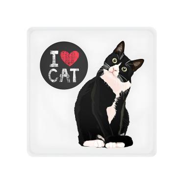 Imagem de Luminária Box Slim I Love Cat USB TPC com Luz Difusa Bivolt e Fita de LED 5W para Decoração e Leitura