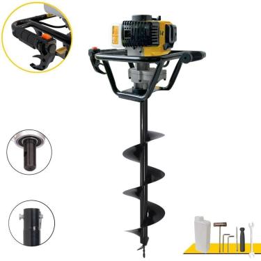 Imagem de Perfurador de Solo PSL517 51,7CC 1,8HP com Broca 80X20CM Amarelo Lynus