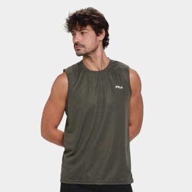 Imagem de Regata Fila Sports Light Masculina, Verde militar, G