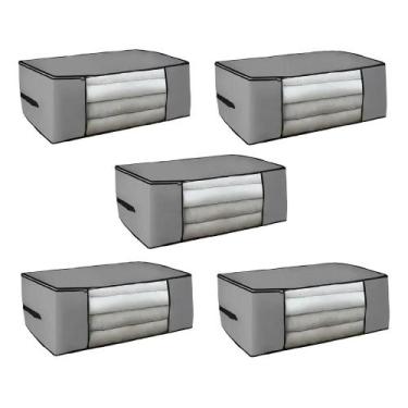 Imagem de Kit 5 Organizadores Multiuso Anti-mofo Edredom Roupas De Cam - Congrat