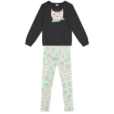 Imagem de Conjunto infantil menina de gatinho Brandili-Feminino