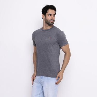 Imagem de Camiseta Masculina Básica FMF com Bordado Algodão Premium Itália-Masculino