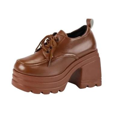 Imagem de Sapatos Lolita Mary Jane Femininos Com Cadarço, Plataforma E Salto Alt