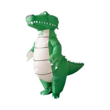 Imagem de Fantasia Inflável De Jacaré Para Adultos, Macacão Engraçado De Dinossa