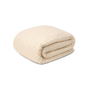 Imagem de Duvet Mini Vichy Areia 200 Fios Solteiro Bege