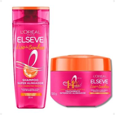 Imagem de Kit Elseve Liso dos Sonhos: Máscara Tratamento 300g e Shampoo 200ml