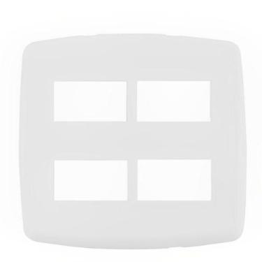 Imagem de Placa 4x4 4 Modulos Com Suporte Branco - Dc-8100-42 - Dicompel - MONTR