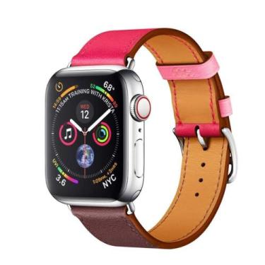 Imagem de Pulseira compatível para Apple Watch 42mm 44mm 3/4/5 Luxo Cour o Genuí