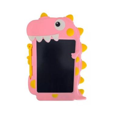 Imagem de Lousa Mágica Inova Kk-1060 Lcd Dino Infantil Colorida Tablet Rosa