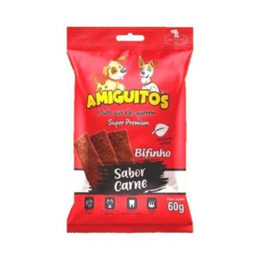 Imagem de Petiscos para cães bifinho amiguitos carne 60g super premium - Petiscã