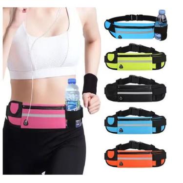 Imagem de Pochete porta garrafa de água esportiva corrida slim impermeável porta