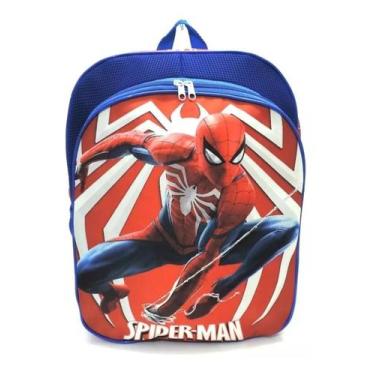 Imagem de Mochila Escolar Homem Aranha Ultimate Azul Tam G Costas F5 - proprio