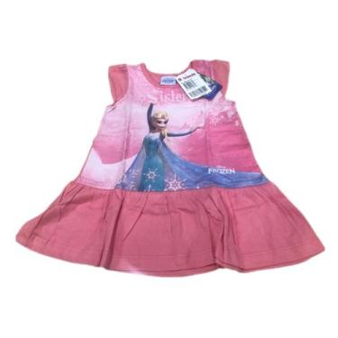 Imagem de Vestido Frozen Elsa Disney Menina Regata Saia Rodada Princesa Brandili