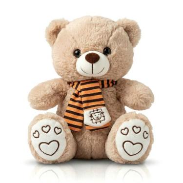 Imagem de Urso De Pelúcia Com Cachecol Antialérgico Para Presente 25 Cm - For Ki