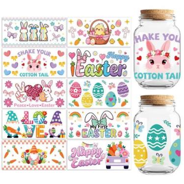 Imagem de Adesivos de transferência Peacoblue UV DTF Easter Rabbit 10 folhas