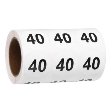 Imagem de Adesivos numéricos PATIKIL, 1000 unidades, 1,2, número 40, adesivos pr