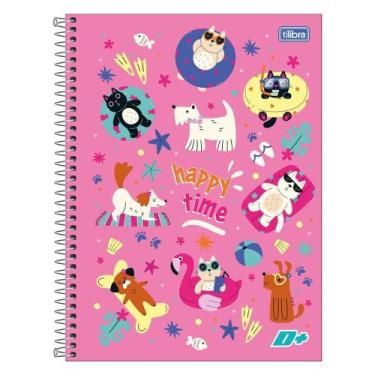 Imagem de Caderno Espiral Universitário 10 Matérias D+ Feminino 200 Folhas Capa 