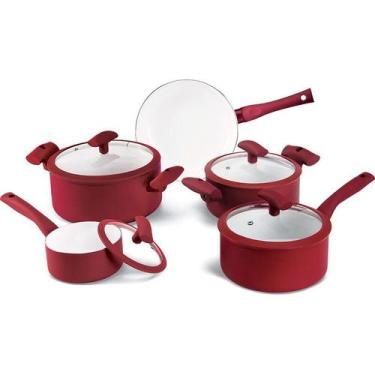 Imagem de Conjunto panela 5pc vermelho hercules pa300-5pvm