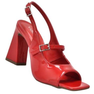 Imagem de Sapato Scarpin Via Marte 150-001 Feminino, Vermelho, 36
