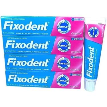 Imagem de Kit Fixodent Original Complete 68g Com 4 Unidades
