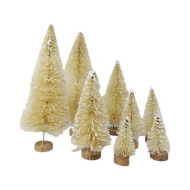 Imagem de Mini Árvores De Natal Artificiais De Cedro E Pinheiro, Ornamentos De M