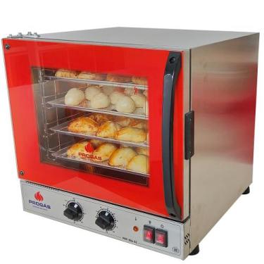 Imagem de Forno Eletrico Turbo Progás 4 Esteiras Profissional, 110V