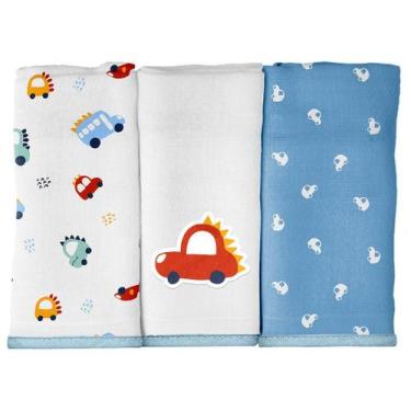 Imagem de BABETE BUBLIM MALHAS URSA CORAÇÃO - Kit com 3 Unidades - INCOMFRAL